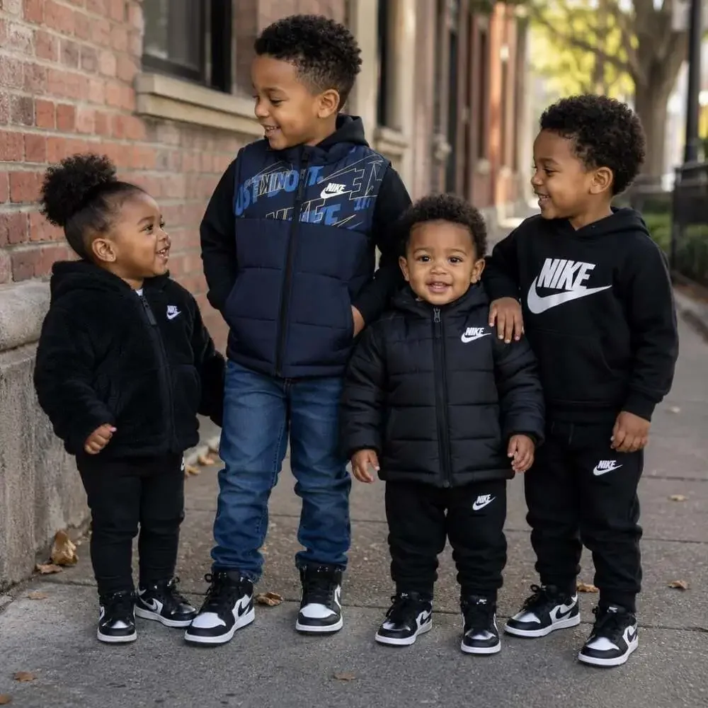 Nike Children's Full-Zip Puffer Vest Black Size 4T